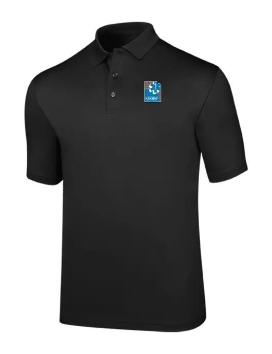Callaway Opti-Dri Black Chev Polo w/NAEMSP Logo