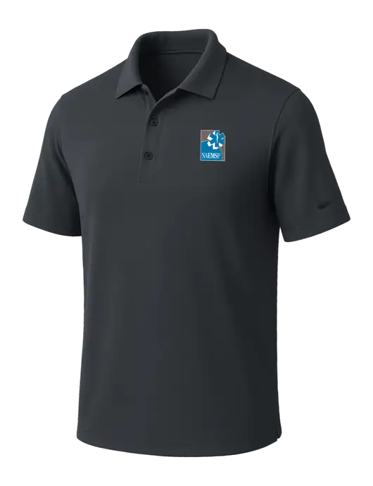NIKE Dark Grey Dri-Fit Micro Pique Polo w/NAEMSP Logo