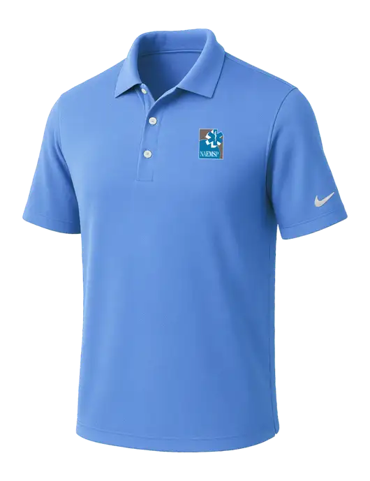NIKE Carolina Blue Dri-Fit Micro Pique Polo w/NAEMSP Logo