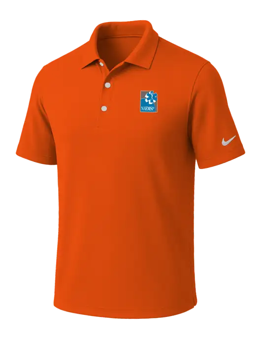 NIKE Orange Dri-Fit Micro Pique Polo w/NAEMSP Logo