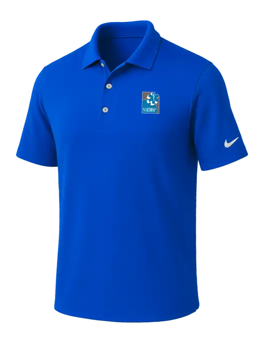 NIKE Royal Dri-Fit Micro Pique Polo w/NAEMSP Logo