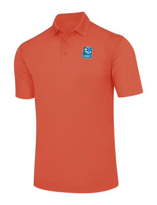 Orange Micropique Sport-Wick Polo w/NAEMSP Logo