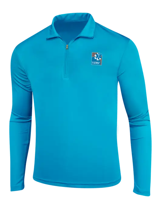 Sapphire Blue PosiCharge Competitor 1/4 Zip Pullover w/NAEMSP Logo