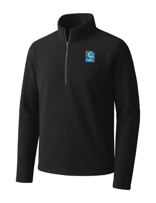 Black Microfleece 1/2 Zip Pullover w/NAEMSP Logo