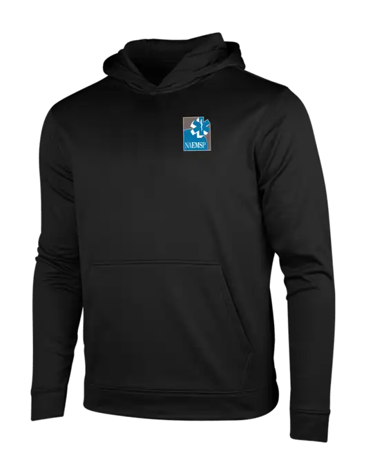 Black Fleece Sport-Wick Hooded Pullover w/NAEMSP Logo