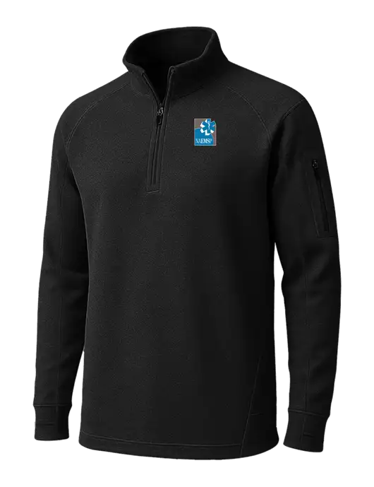 Black Tech Fleece 1/4 Zip Pullover w/NAEMSP Logo