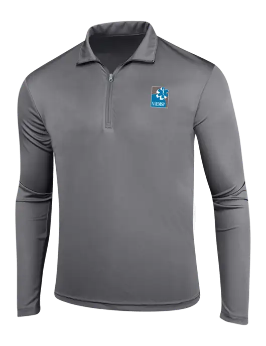 Medium Grey PosiCharge Competitor 1/4 Zip Pullover w/NAEMSP Logo