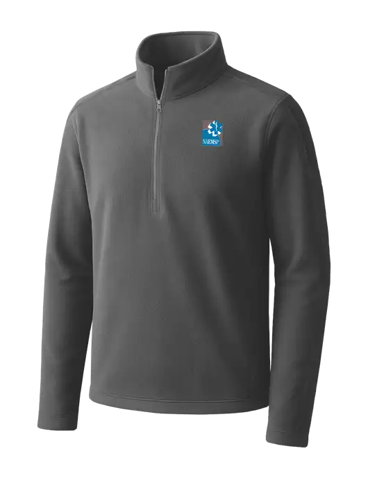 Medium Grey Microfleece 1/2 Zip Pullover w/NAEMSP Logo