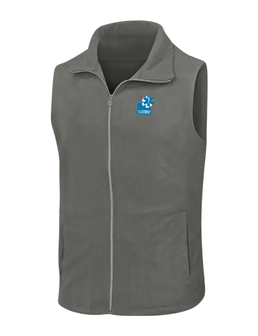 Medium Grey Microfleece Vest w/NAEMSP Logo