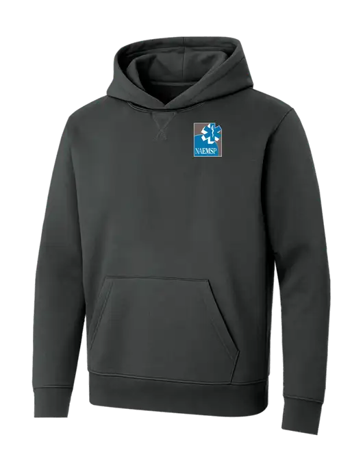 Allmade Charcoal Grey Organic French Terry Pullover Hoodie w/NAEMSP Logo