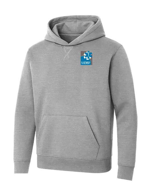 Allmade Granite Grey Heather Organic French Terry Pullover Hoodie w/NAEMSP Logo