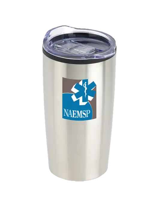 Olympus Silver 20 oz Tumbler w/NAEMSP Logo