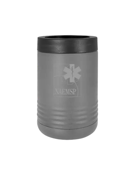 Polar Camel 12 oz Powder Coated Grey Vacuum Insulated Beverage Holder w/NAEMSP Logo