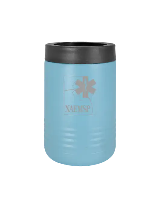 Polar Camel 12 oz Powder Coated Light Blue Vacuum Insulated Beverage Holder w/NAEMSP Logo