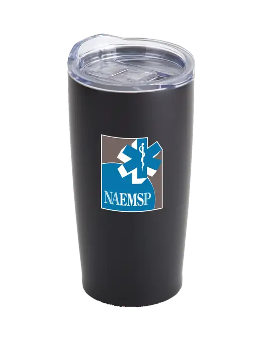 Society Black 20 oz Insulated Tumbler w/NAEMSP Logo