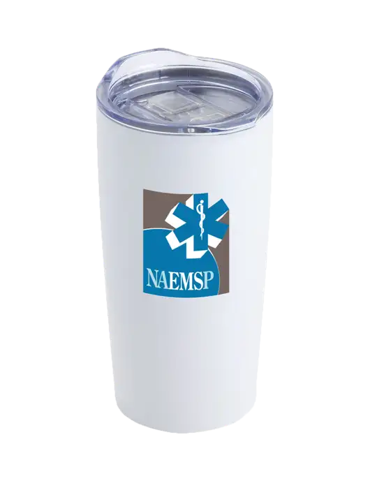 Society White 20 oz Insulated Tumbler w/NAEMSP Logo