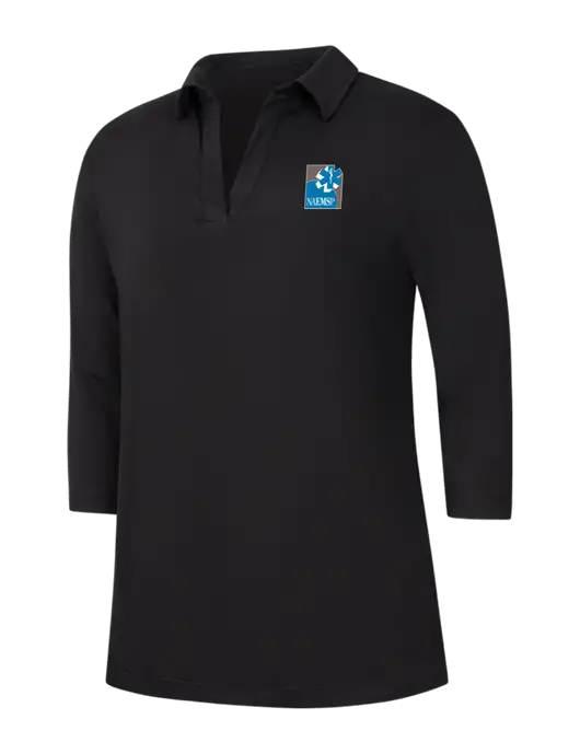 Womens Black Luxe Knit Tunic w/NAEMSP Logo