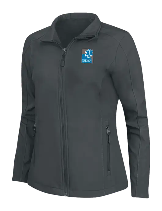 Charcoal Grey Womens Core Soft Shell Jacket w/NAEMSP Logo