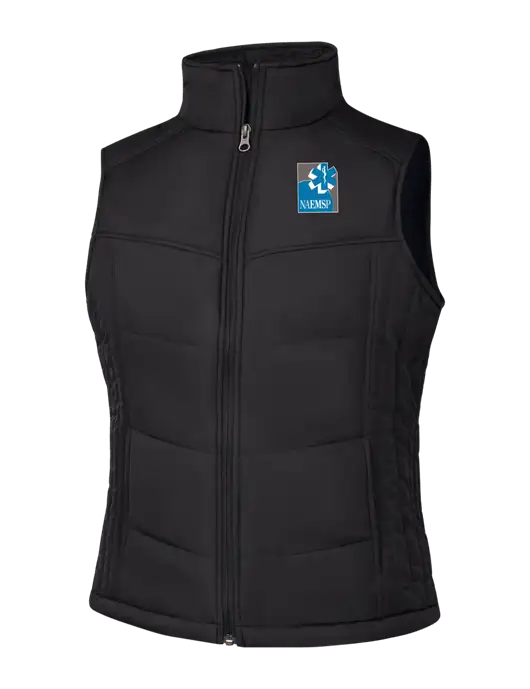 Womens Black/Black Vest w/NAEMSP Logo