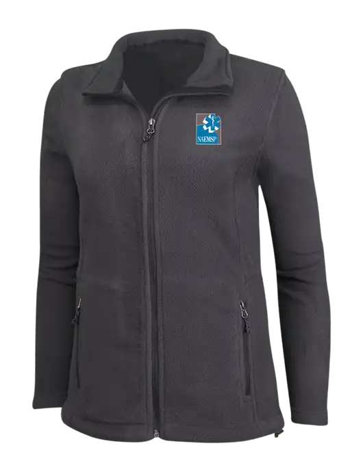 Womens Fleece Dark Grey Jacket w/NAEMSP Logo