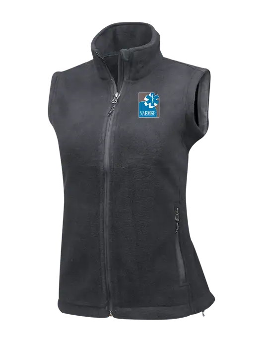 Medium Grey Womens Fleece Vest w/NAEMSP Logo