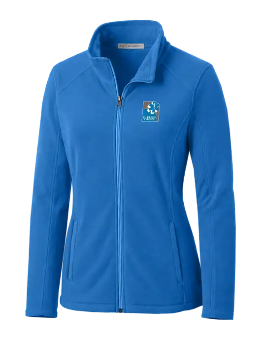 Light Royal Womens Microfleece Jacket w/NAEMSP Logo