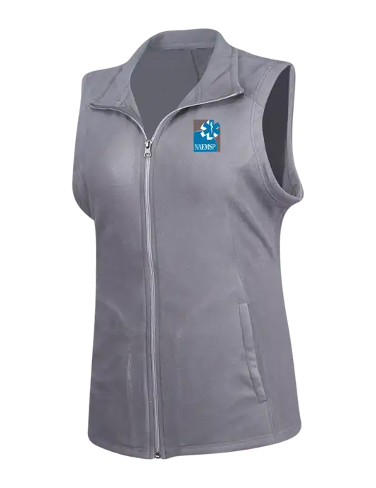 Medium Grey Womens Microfleece Vest w/NAEMSP Logo