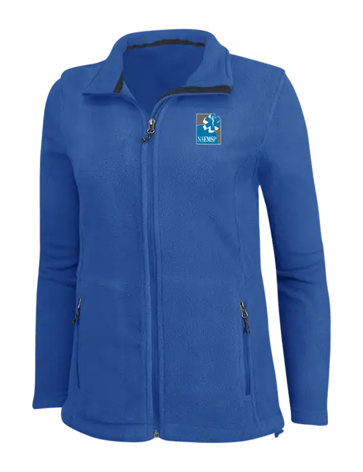 Womens Dark Royal Fleece Jacket w/NAEMSP Logo